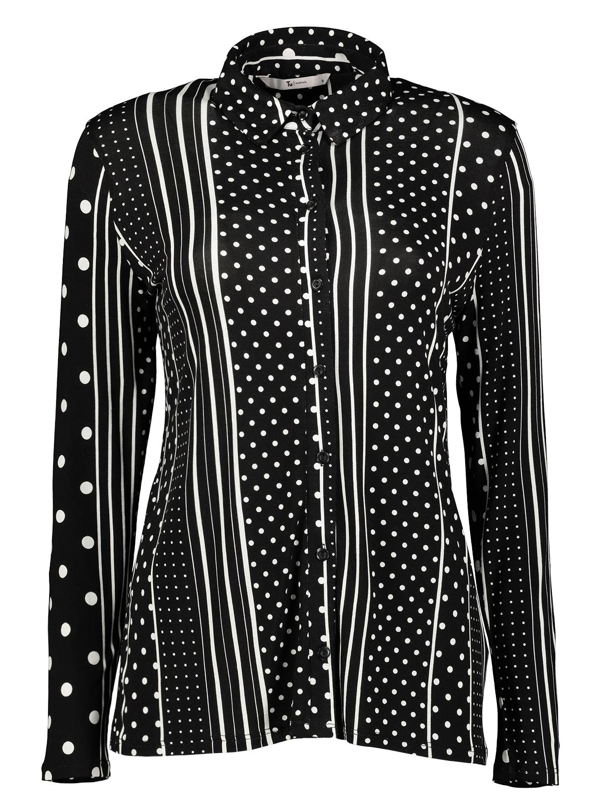 SKU COLOUR CLASH LS SPOT STRIPE SHIRT:Multi Coloured:28 - Image 3